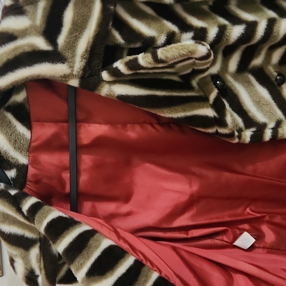 Vintage Mob Wife Vibe Coat Faux Fur Vintage Maximalist Y2K Blokecore - Picture 7 of 12